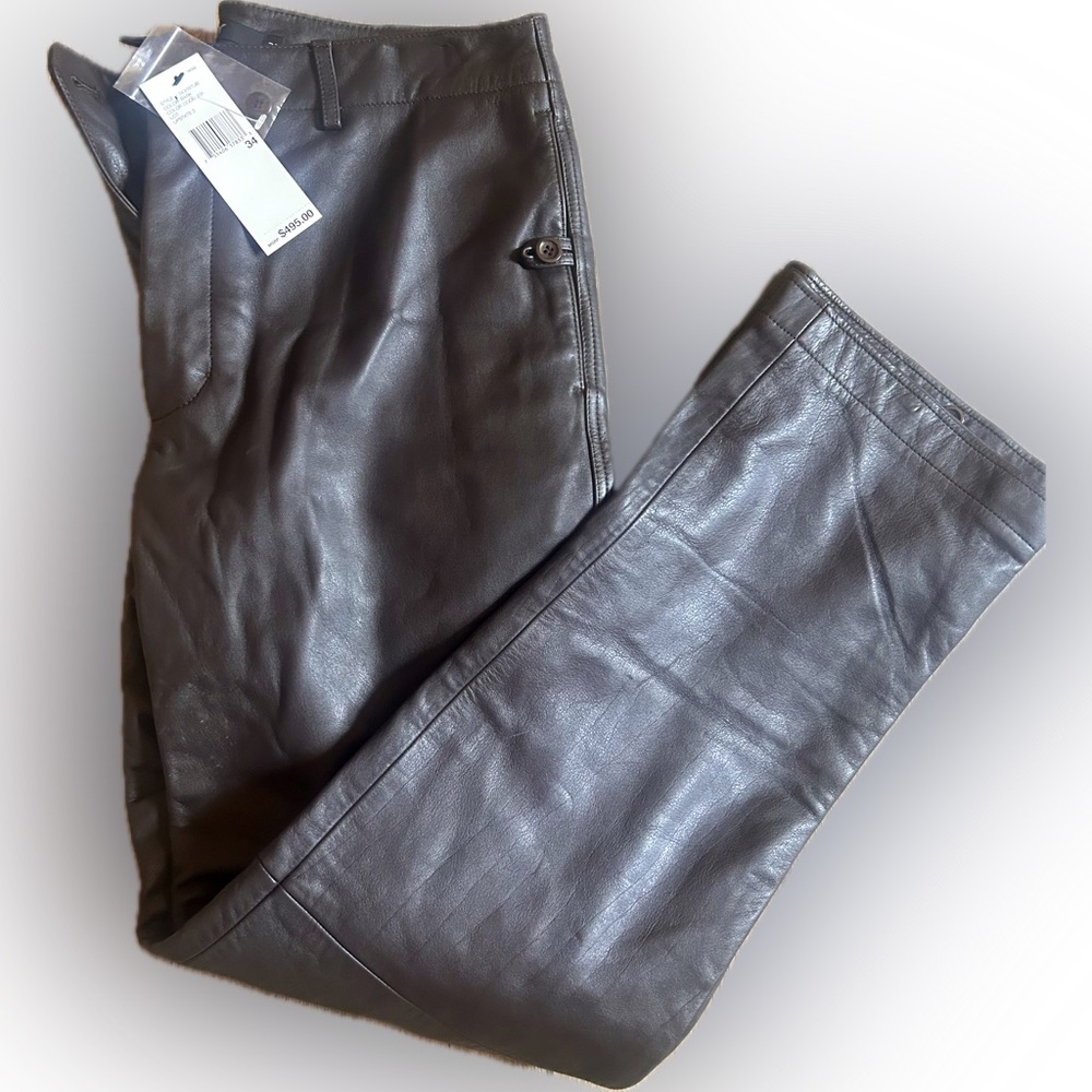 Leather DKNY men’s motorcycle pants